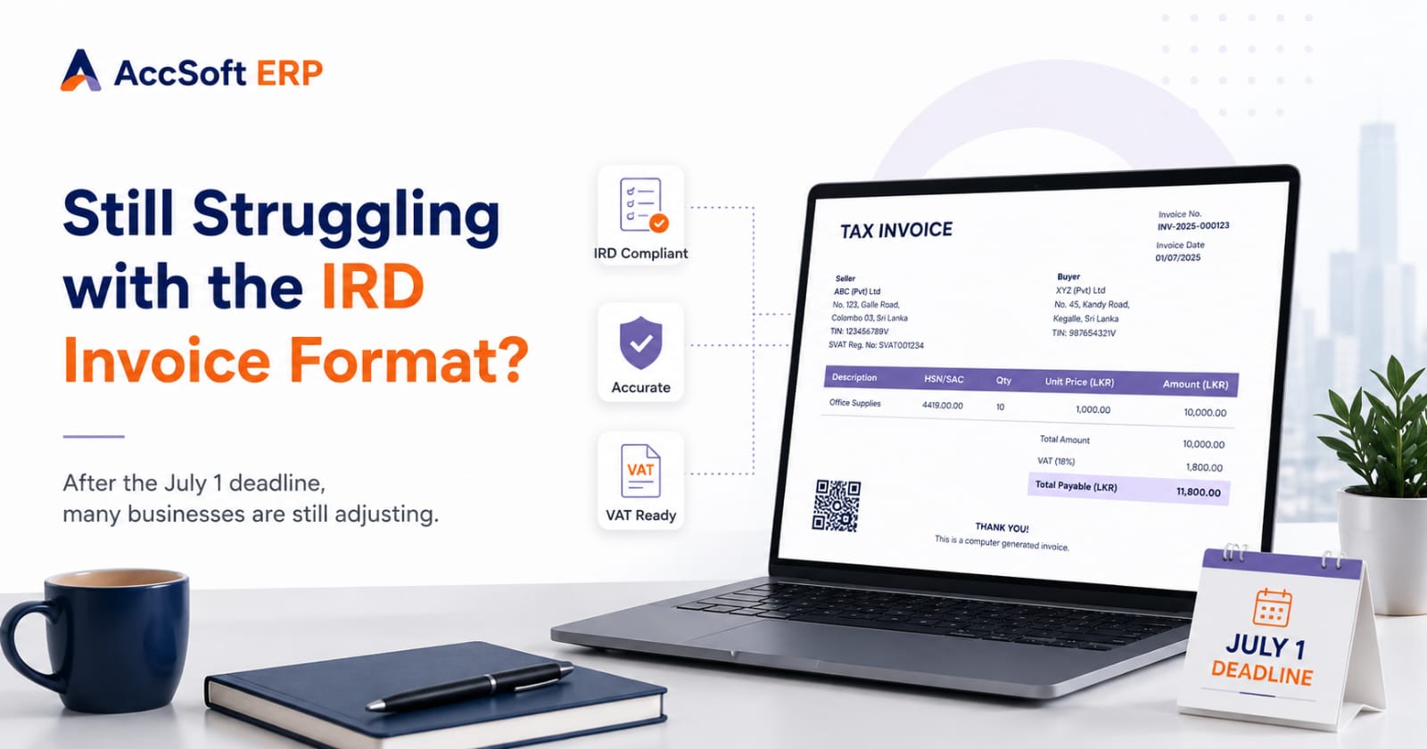 IRD tax invoice format Sri Lanka — accounting software for IRD compliant invoices